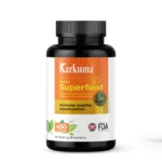 Karkuma Organic Superfood box and capsules — designed for menstrual health, pain relief, and skin radiance Karkuma Organic Superfood with USDA-certified organic curcumin, turmeric, black pepper extract, and cinnamon oil Karkuma Superfood capsules — supports menstrual cycle regulation, reduces cramps, and enhances skin glow