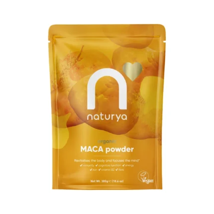 "Naturya Organic Maca Powder 300 g pouch" "Naturya organic maca root powder in resealable pack" "Close-up of finely milled maca powder – Naturya" "Organic yellow maca root powder in clear pouch" "Naturya maca powder origin: Junín, Peru" "High-altitude Peruvian maca powder – Naturya" "Natural maca powder for energy and hormone support" "Finely ground maca root powder from Peru – Naturya Bangladesh" "300 g pack of organic maca powder by Naturya Bangladesh" "Premium organic maca root powder, sun-dried and milled – Naturya"
