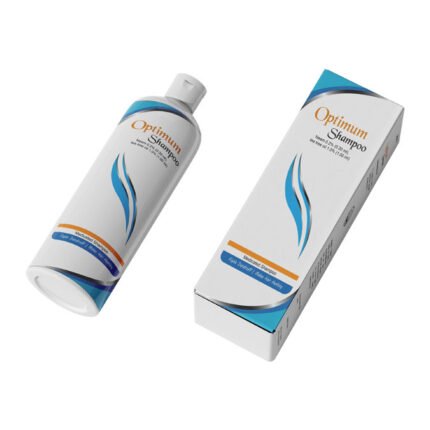 "Optimum Herbal Shampoo 200 ml bottle with neem and tea tree oils—treats lice, dandruff, supports hair growth, softens, adds shine." "Bottle of Optimum Shampoo (200 ml herbal formula) containing 0.2% neem oil and 1% tea tree oil—antifungal, antibacterial and anti-inflammatory, promotes healthy scalp." "Optimum Neem & Tea Tree Oil Herbal Shampoo in 200 ml PET bottle—reduces dandruff, minimizes grays, conditions hair and revitalizes scalp circulation."