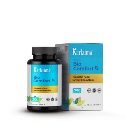 Karkuma BioComfort Probiotic and Prebiotic Supplement for Gut Health and Digestion - 30 Capsules.